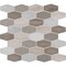 Msi Bellagio Blend Elongated Hexagon SAMPLE Honed Marble Mesh-Mounted Mosaic Tile ZOR-MD-0464-SAM - alternate 1